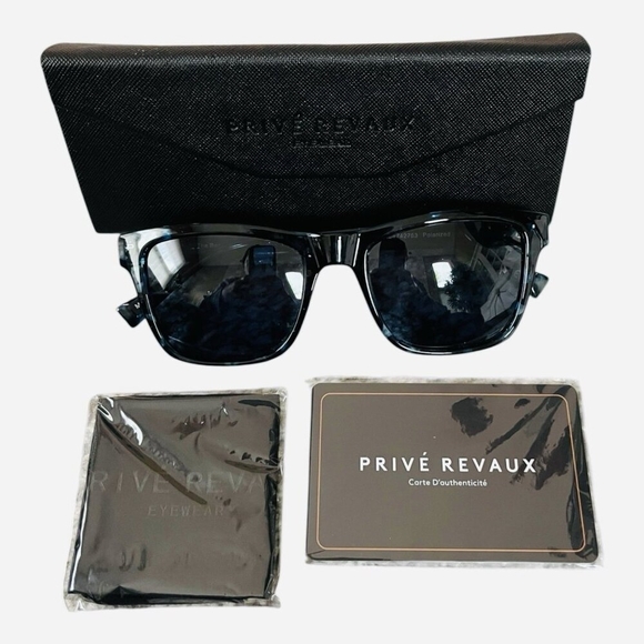 Prive Revaux The Beau Blue Marble Square Polarized Sunglasses with Case New - Picture 2 of 13